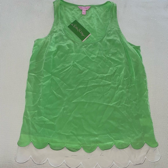 Lilly Pulitzer Silk Green Top - Picture 1 of 3